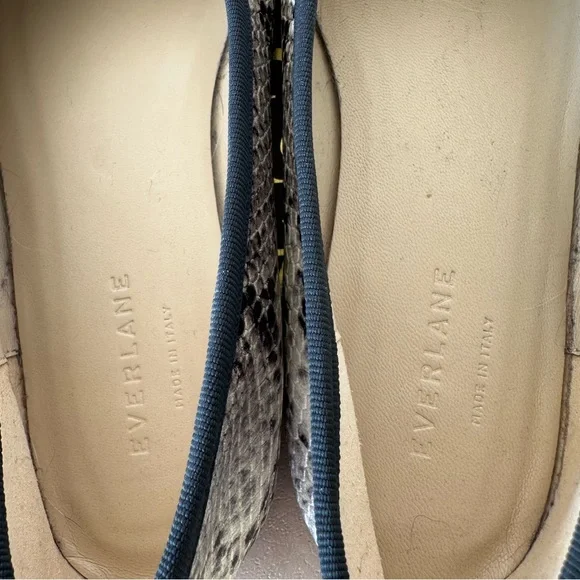 EVERLANE Italian Leather Day Ballet Flat Snake Print 9.5 - Picture 6 of 16